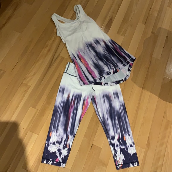 lululemon athletica Tops - RARE EUC Lululemon Run for Your Money Yoga Tank/Bra & Cropped WU Leggings-size 8